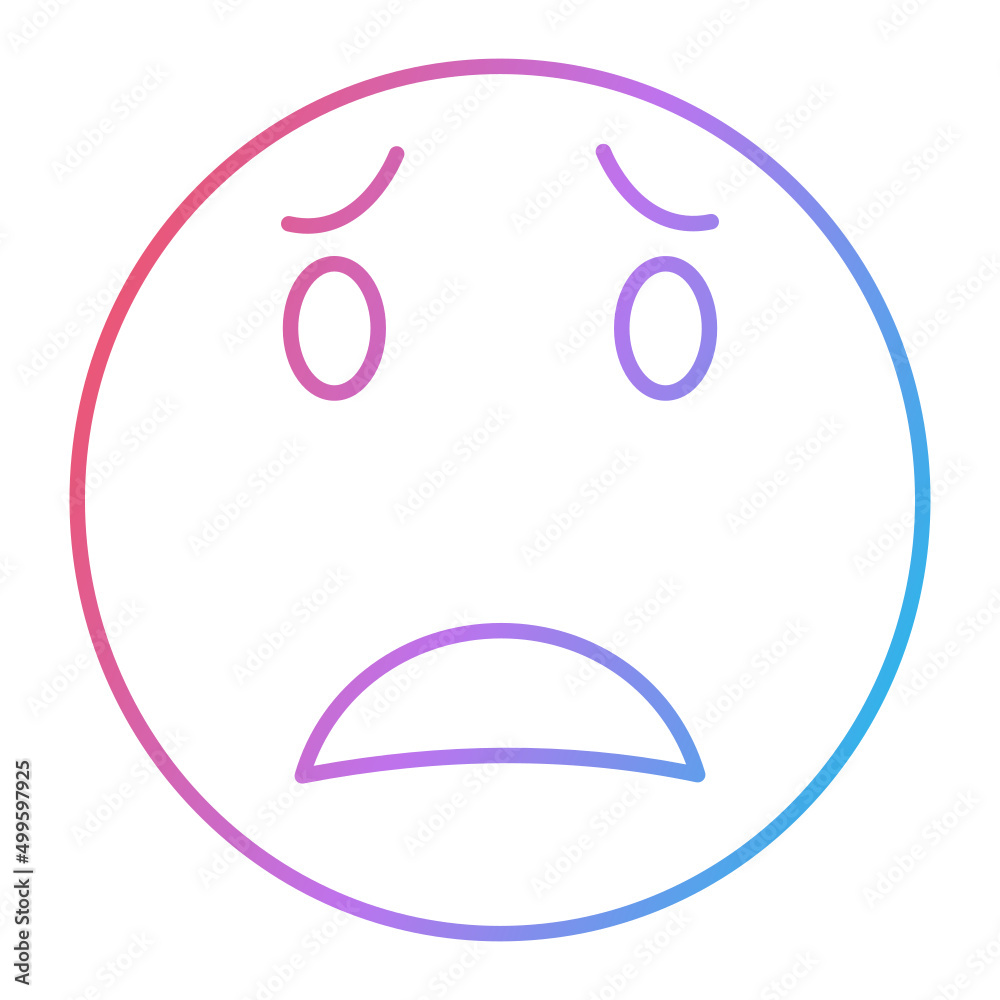 Afraid Emoji Icon Design Afraid Emoji Icon Design