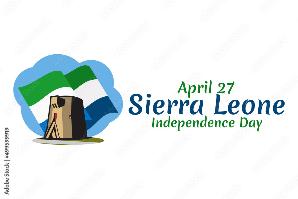 April 27, Independence Day of Sierra Leone vector illustration