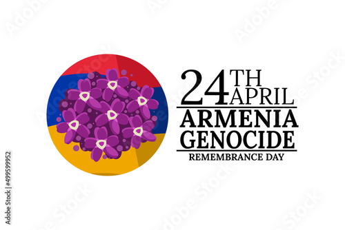 April 24, Armenian Genocide Remembrance Day vector illustration. Suitable for greeting card, poster and banner.