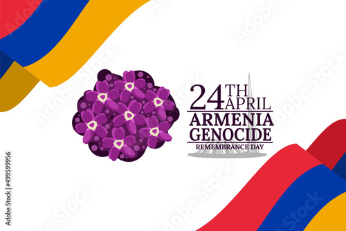 April 24, Armenian Genocide Remembrance Day vector illustration. Suitable for greeting card, poster and banner.
