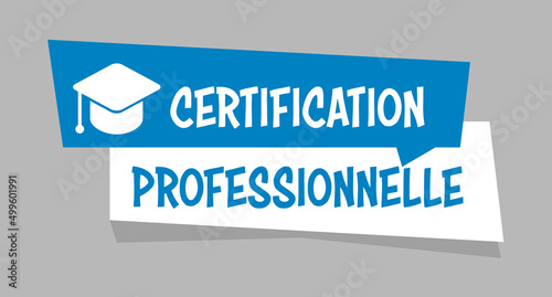Logo certification professionnelle.