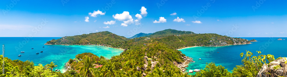 Aerial view of Koh Tao island,