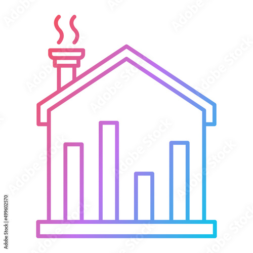 Real Estate Stats Icon Design
