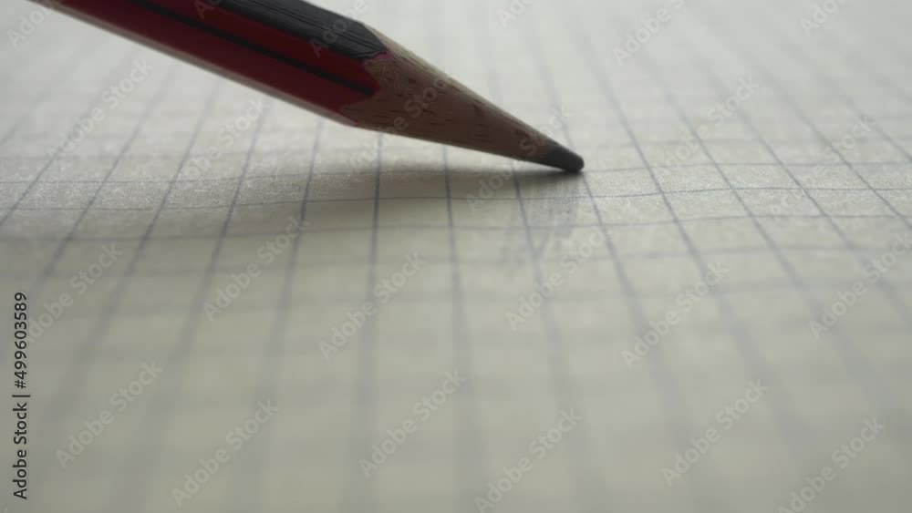 Focus Drawing Sketch With Pencil In Notebook