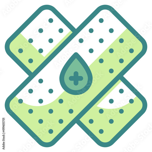 plaster blue line icon