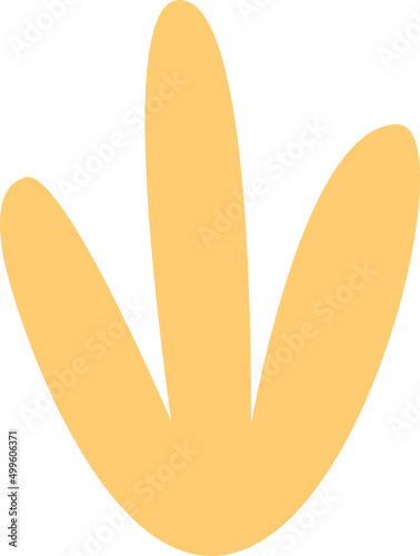 Abstract Yellow Leaf Shamrock Shape