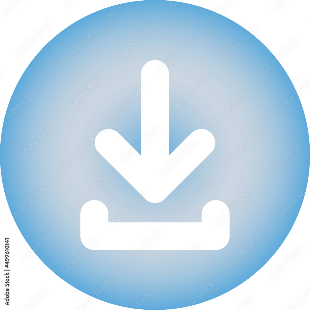 Round download icon, vector button for websites and internet applications Round download icon, vector button for websites and internet applications