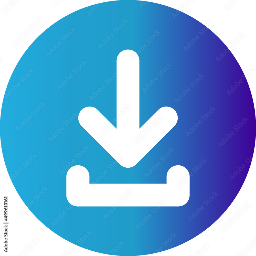 Round download icon, vector button for websites and internet applications Round download icon, vector button for websites and internet applications