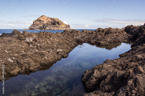 The view of natural pools in Garachico. Tenerife, Canary Islands, Spain.