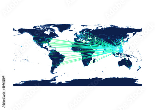 Vector Philippines map on white background suitable for technology, innovation or export concepts. File is suitable for digital editing and large size prints.