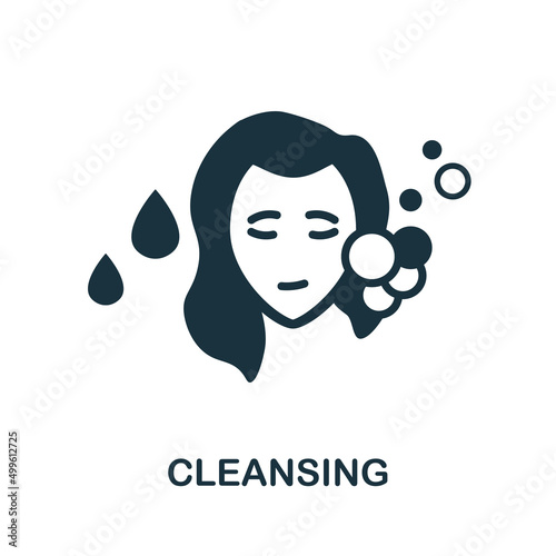 Cleansing icon. Simple element from skin care collection. Creative Cleansing icon for web design, templates, infographics and more