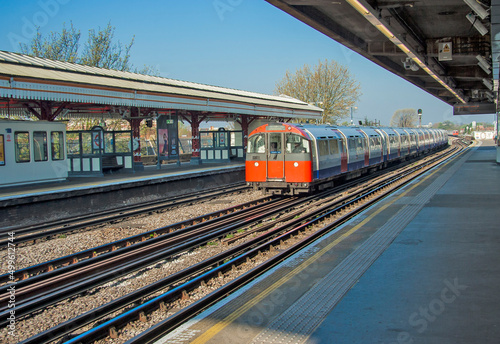 United Kingdom (UK) - England - London Underground Tube Station and train in London photo
