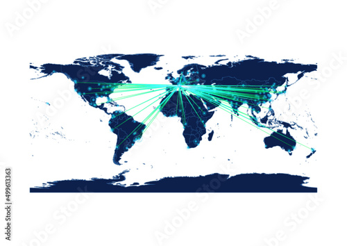 Vector Monaco map on white background suitable for technology, innovation or export concepts. File is suitable for digital editing and large size prints.