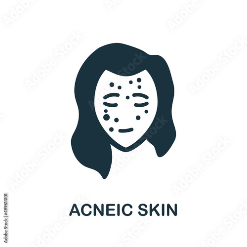 Acneic Skin icon. Simple element from skin care collection. Creative Acneic Skin icon for web design, templates, infographics and more