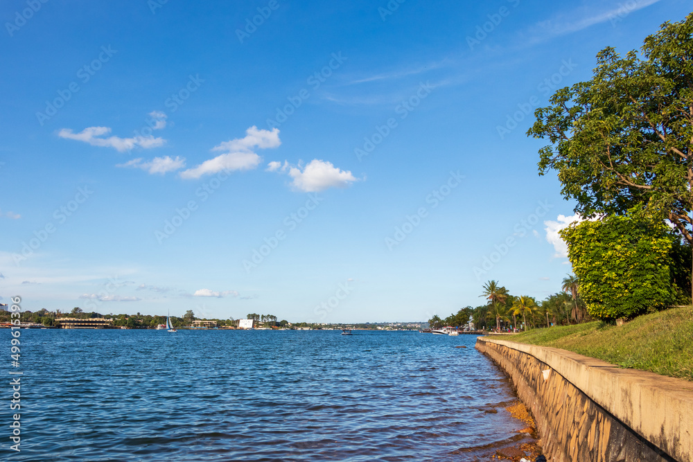 Shore of Lake Paranoá in Brasilia.