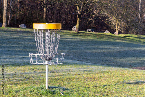 Disc golf basket  sports and hobbies in outdoor