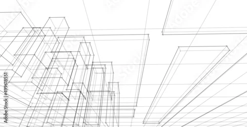 Obraz modern city sketch