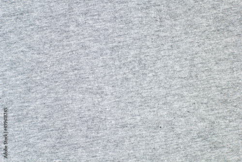 Grey knitted fabric cotton textured background. Closeup with copy space for your design