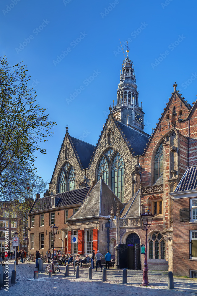 Obraz premium Oude Kerk, Amsterdam, Netherlands