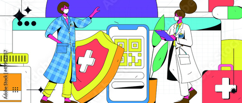 Doctor epidemic prevention and anti epidemic flat vector concept operation illustration
