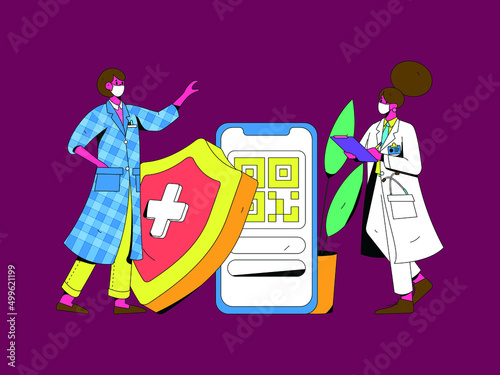 Doctor epidemic prevention and anti epidemic flat vector concept operation illustration

