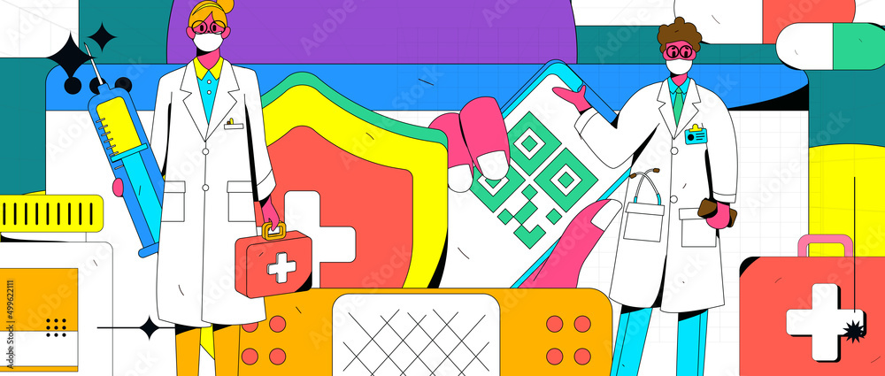 Doctor epidemic prevention and anti epidemic flat vector concept operation illustration
Doctor epidemic prevention and anti epidemic flat vector concept operation illustration