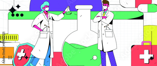 Doctor epidemic prevention and anti epidemic flat vector concept operation illustration
