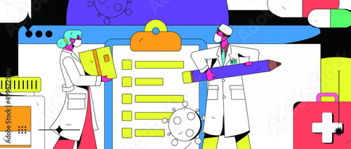 Doctor epidemic prevention and anti epidemic flat vector concept operation illustration
