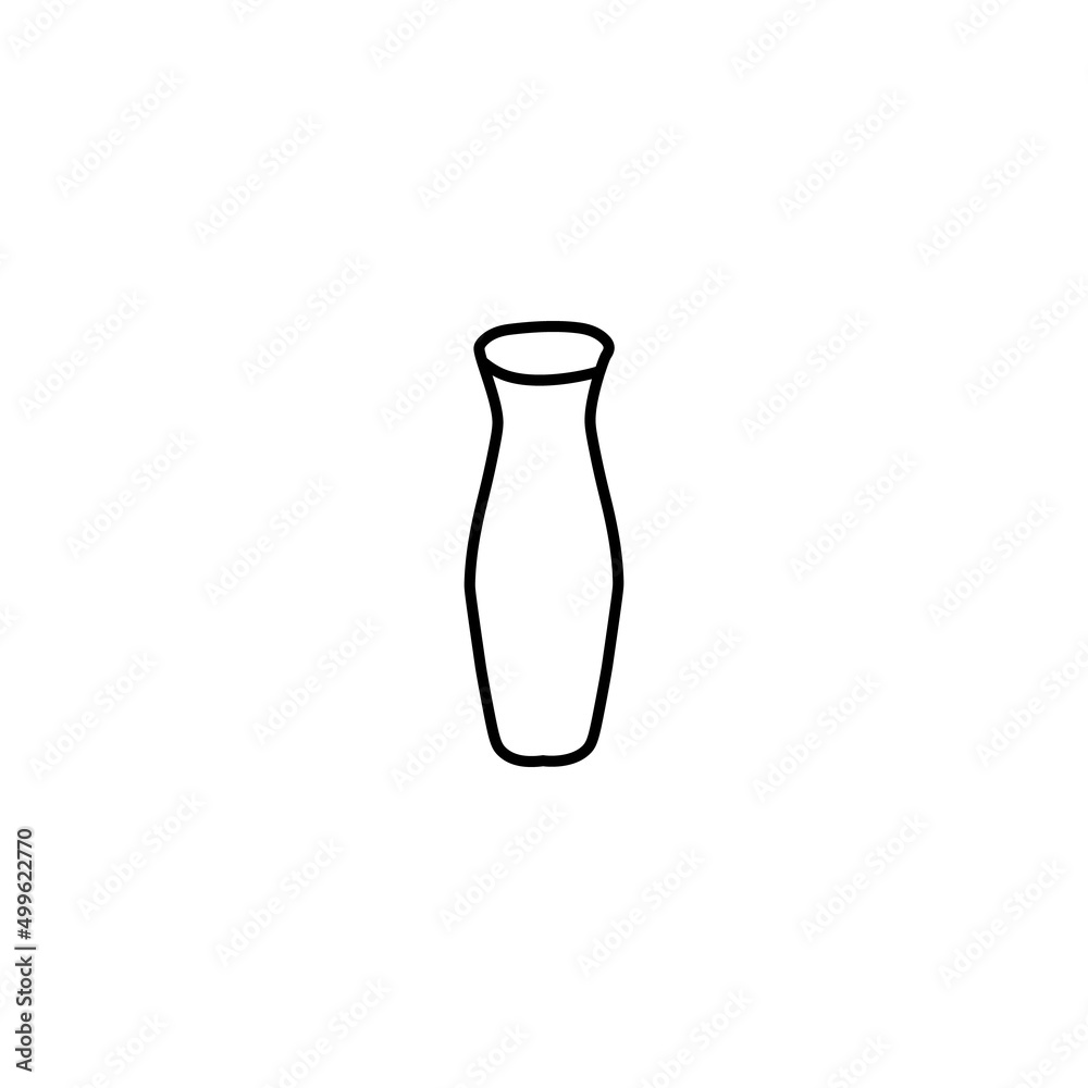 Monochrome outline sign suitable for web sites, books, banners, stores, advertisements. Editable stroke. Line icon of vase