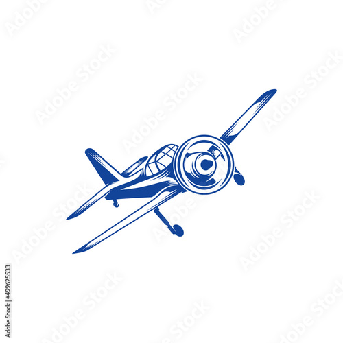 Classic Airplane design vector. Icon Symbol. Template Illustration