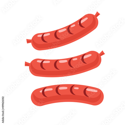 sausage fast food isolated icon