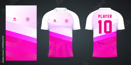 pink football jersey sport design template
