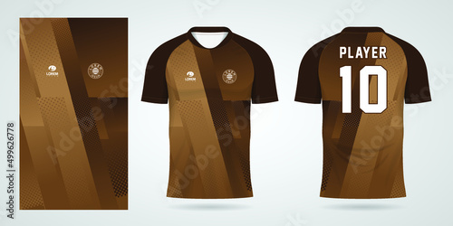 brown football jersey sport design template