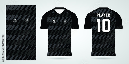 black football jersey sport design template