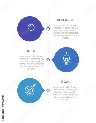 Vertical infographic design with icons and 3 options or steps. Thin line. Infographics business concept. Can be used for info graphics, flow charts, presentations, mobile web sites, printed materials.