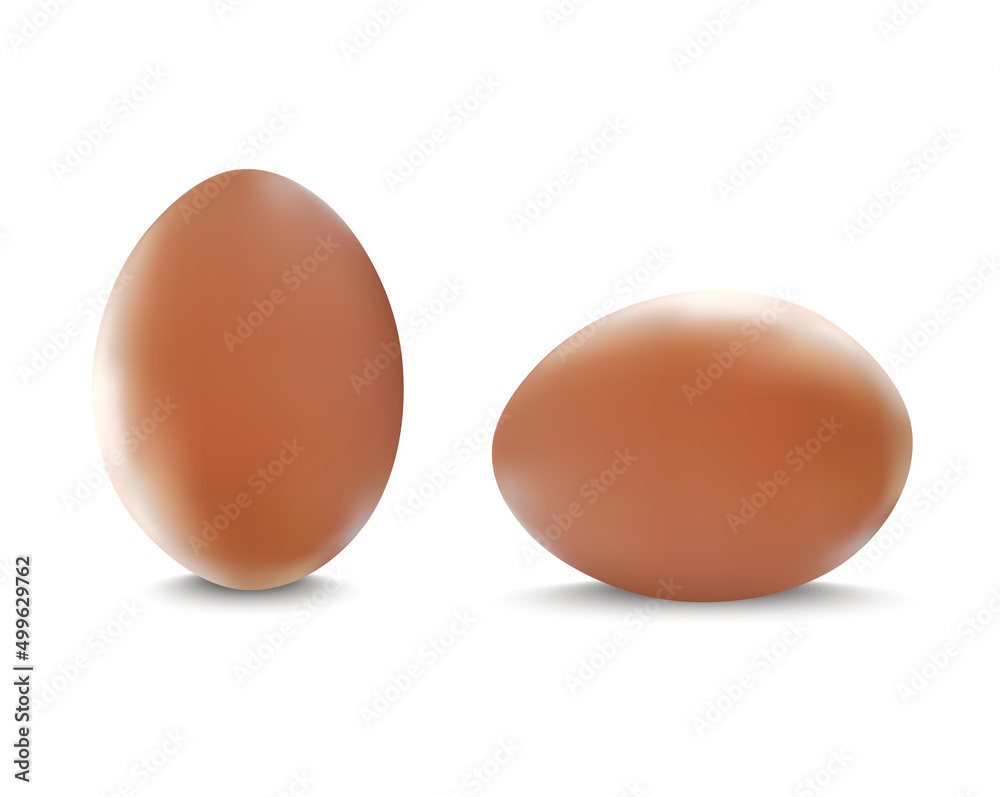 Realistic Detailed 3d Chicken Eggs Set Symbol of Easter Isolated on a White Background. Vector illustration of Shell Egg Realistic Detailed 3d Chicken Eggs Set Symbol of Easter Isolated on a White Background. Vector illustration of Shell Egg