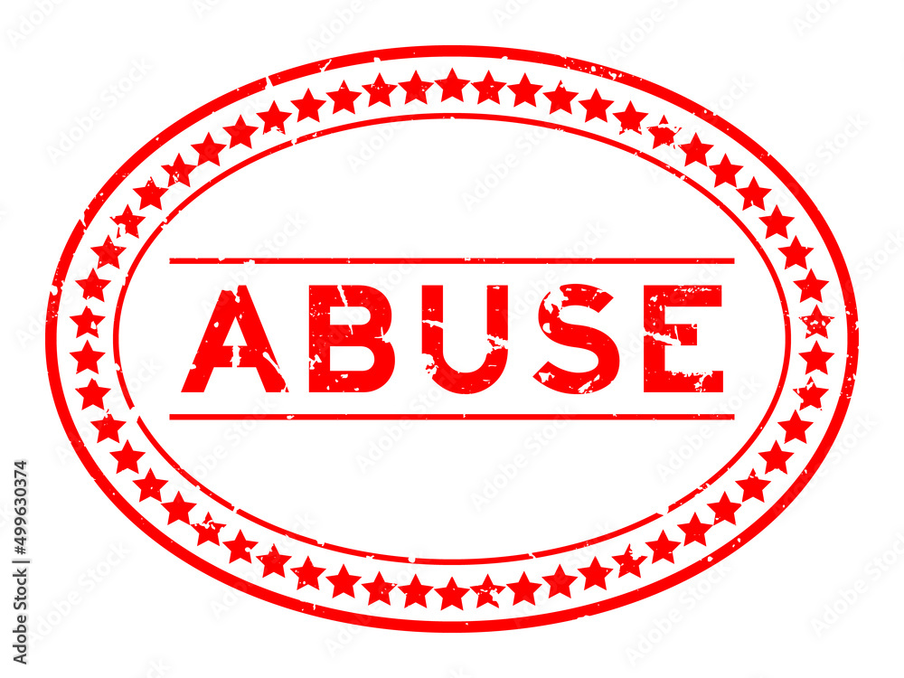 Grunge red abuse word oval rubber seal stamp on white background Grunge red abuse word oval rubber seal stamp on white background