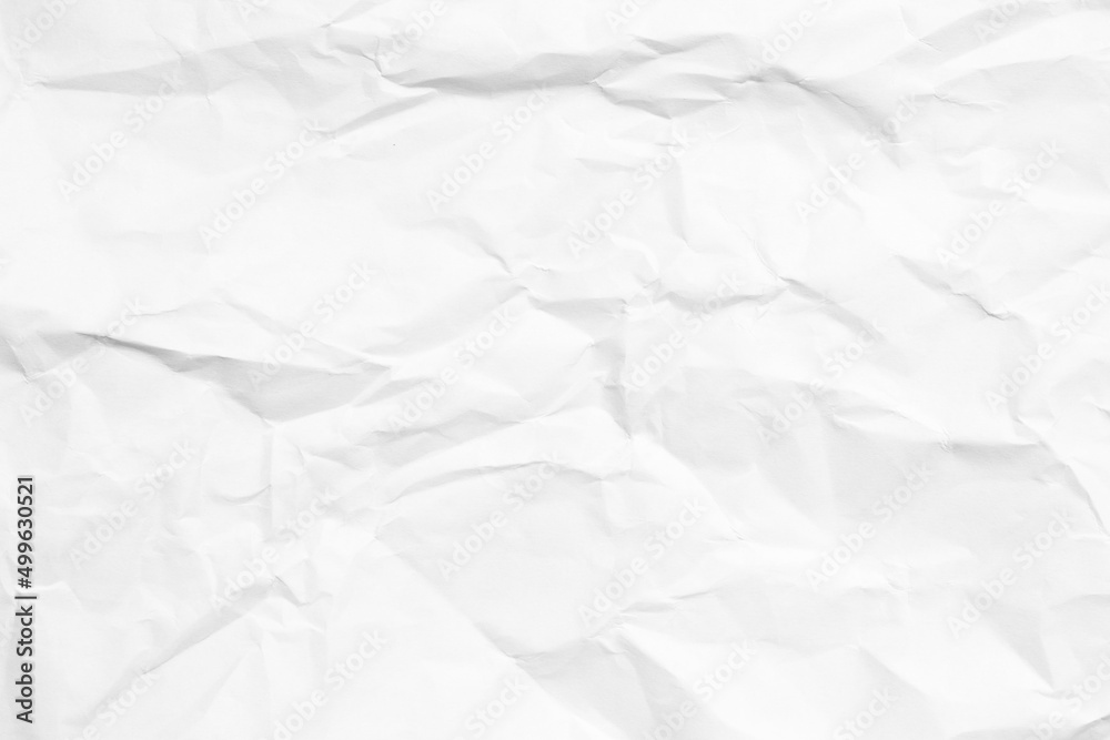 Grunge wrinkled white color blank paper textured background