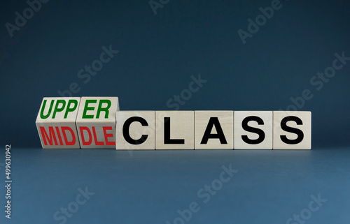 Upper or middle class Cubes form words Upper class or middle class