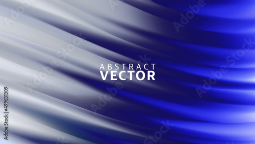 Vector Abstract Background. Colorful Futuristic Wavy Illustration.