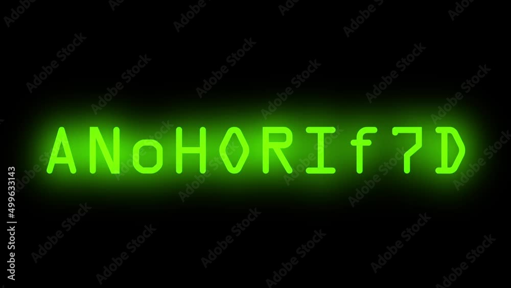 Authorised scrambled data animation Authorised scrambled data animation