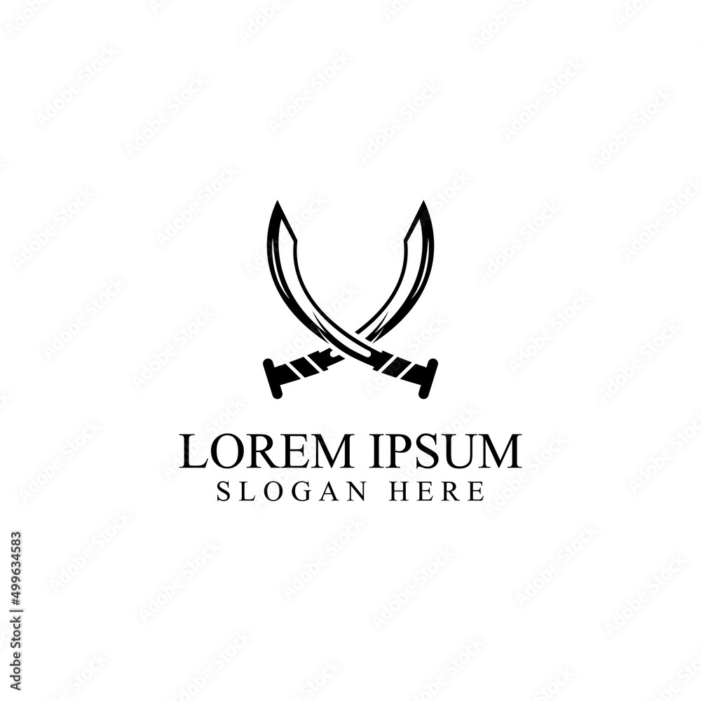 Sword, shield and king's sword logo. Logo design vector illustration template. Sword, shield and king's sword logo. Logo design vector illustration template.