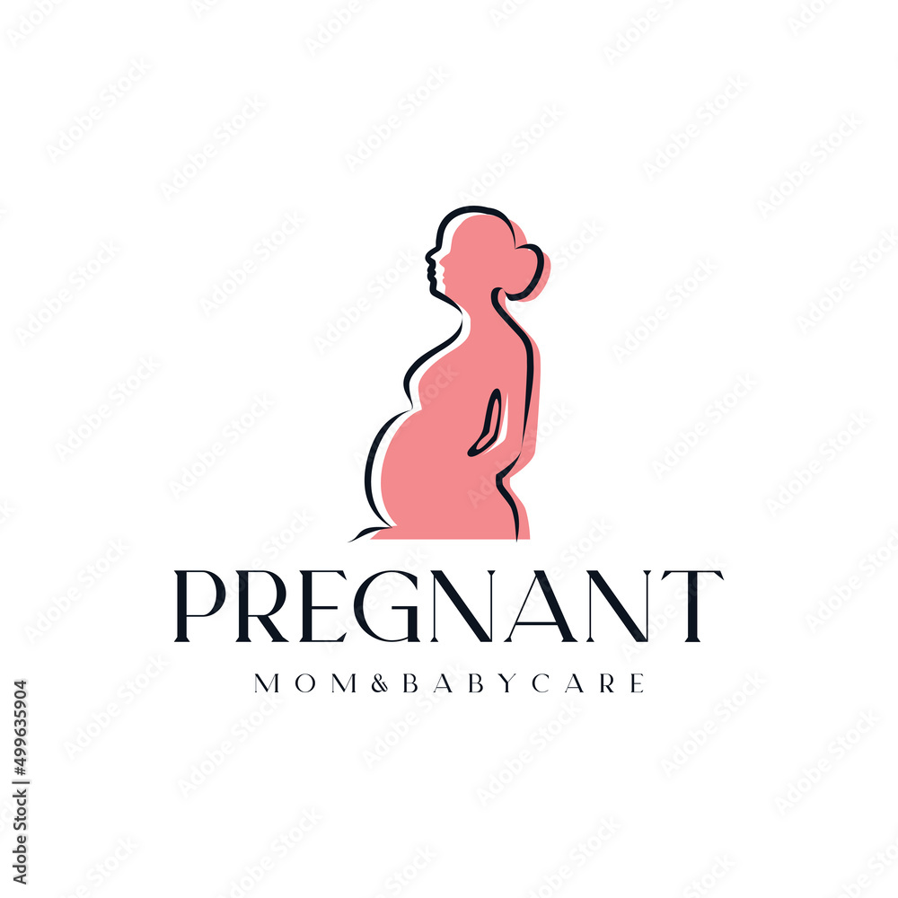 Pregnant woman logo vector design Pregnant woman logo vector design