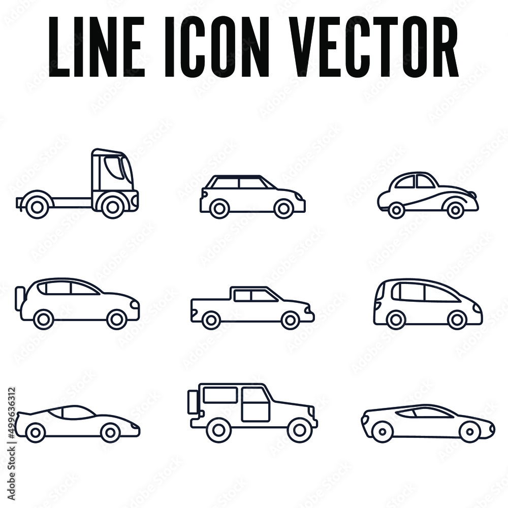 car set icon symbol template for graphic and web design collection logo vector illustration