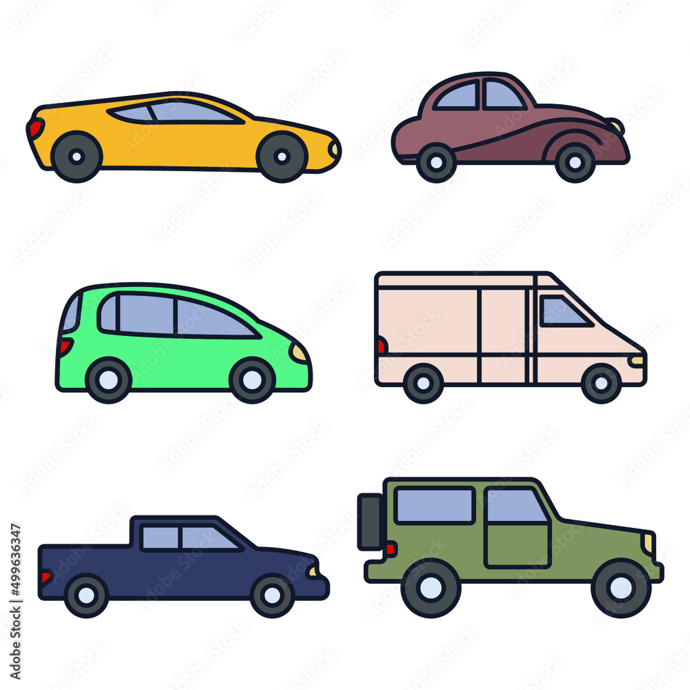 car set icon symbol template for graphic and web design collection logo vector illustration