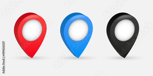 Free Download 3D location pin pointer icon . isometric red map pointers icons - place location and destination symbols - Pin marke map 3d icon - GFXLoad