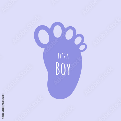 Baby footsteps vector illustration set - pairs of pink and blue footprints in flat style.