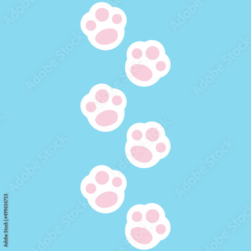 easter bunny foot shape illustration nursery
