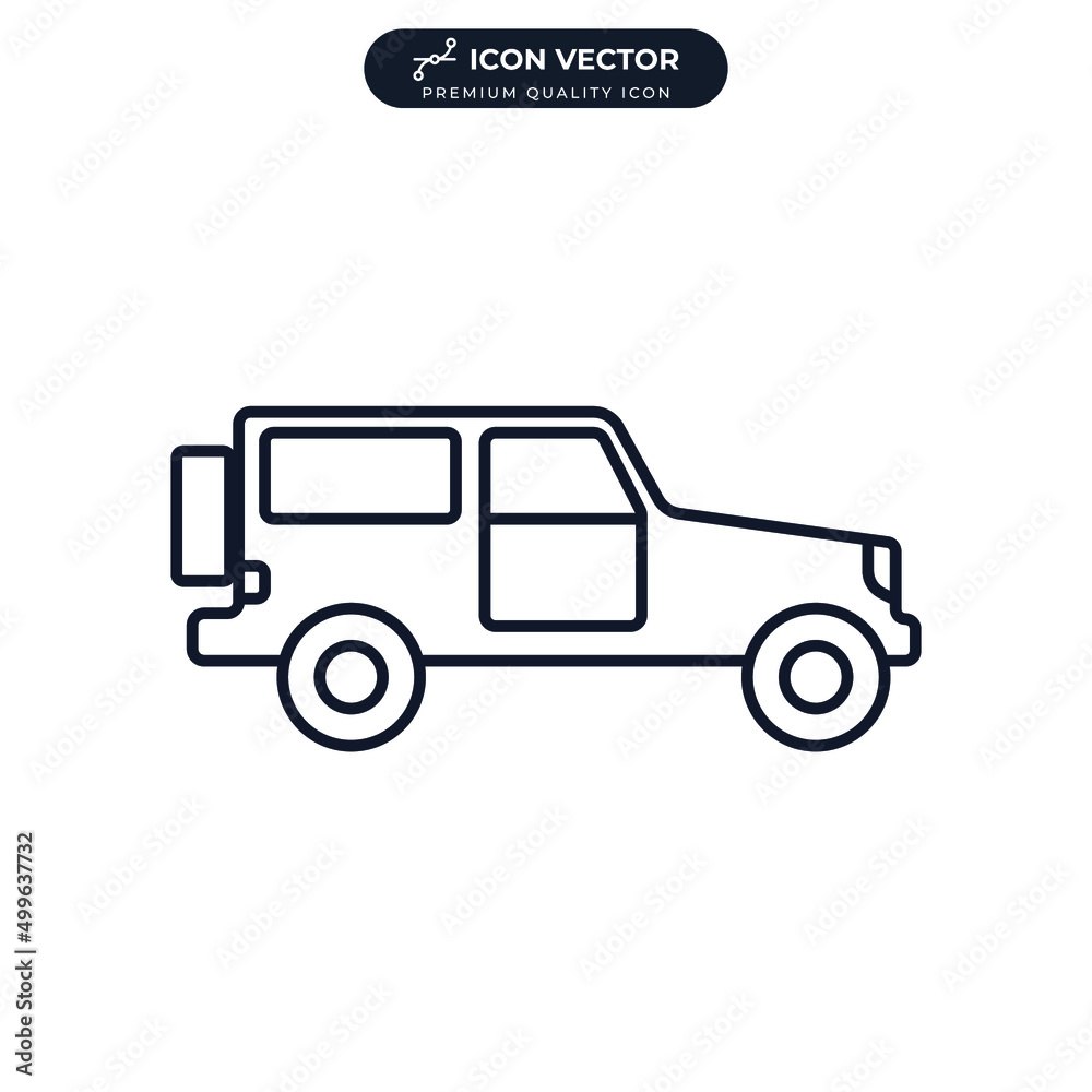 car icon symbol template for graphic and web design collection logo vector illustration