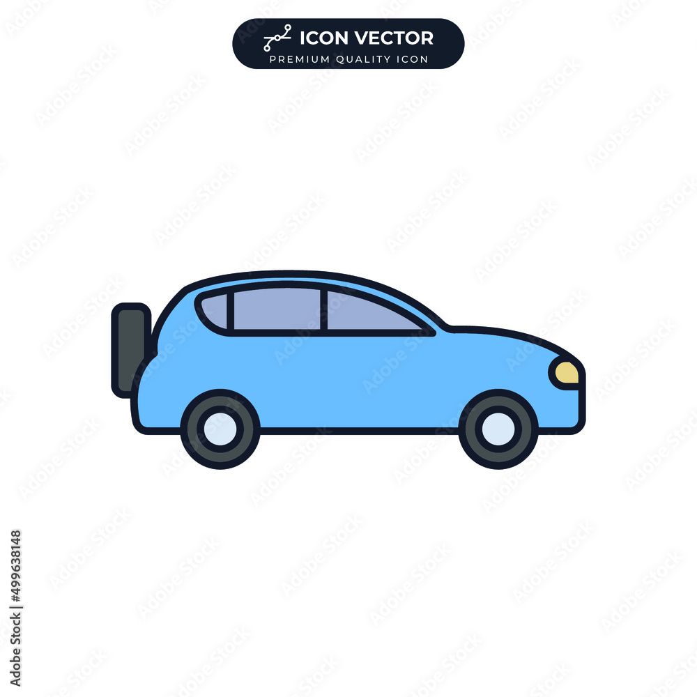 car icon symbol template for graphic and web design collection logo vector illustration